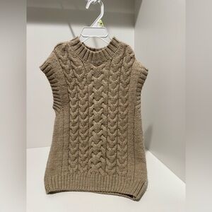 Zara Tan Cable Knit vest